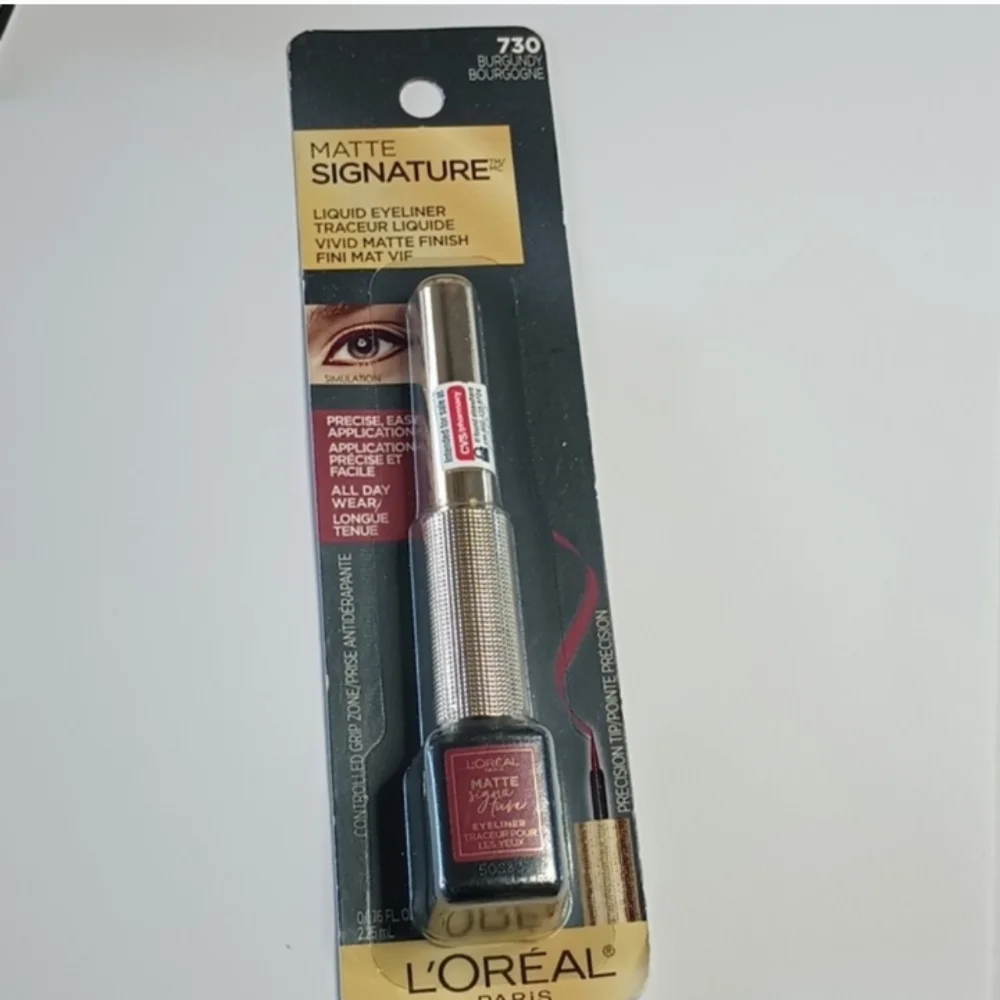 5 x L'Oreal Paris Makeup Matte Signature Liquid Dip Eyeliner BURGUNDY 730